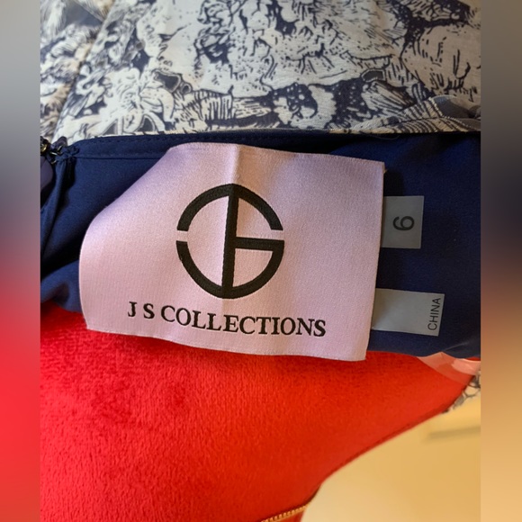 J S COLLECTIONS MADISON V NECK COLUMN FORMAL GOWN - Picture 11 of 15